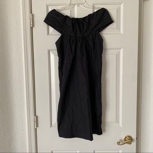 Black strapless dress